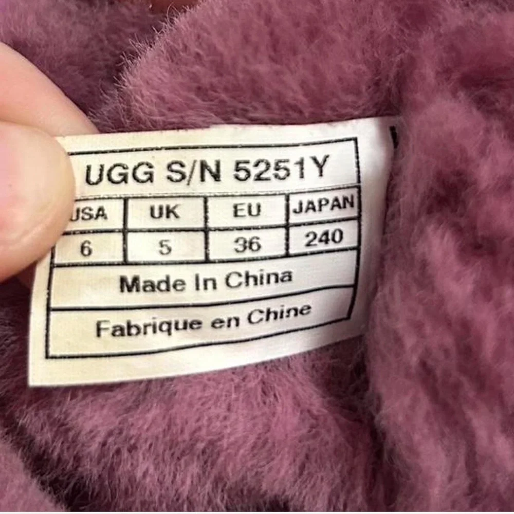 UGG Classic Short Boots Women’s Size 6 Pink/Purple Suede Sheepskin Lined Boots - Picture 6 of 6